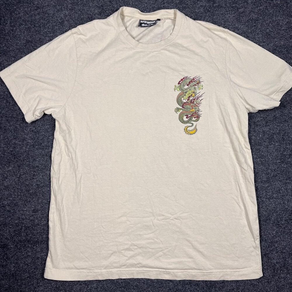 Super Massive Dragon Men's Tshirt Tan 2XL Short Sleeve